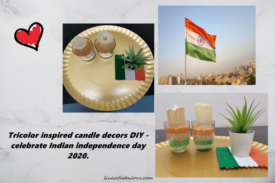 Tricolor inspired candle decors DIY – celebrate Indian independence day 2020 | Fun arts with kids.