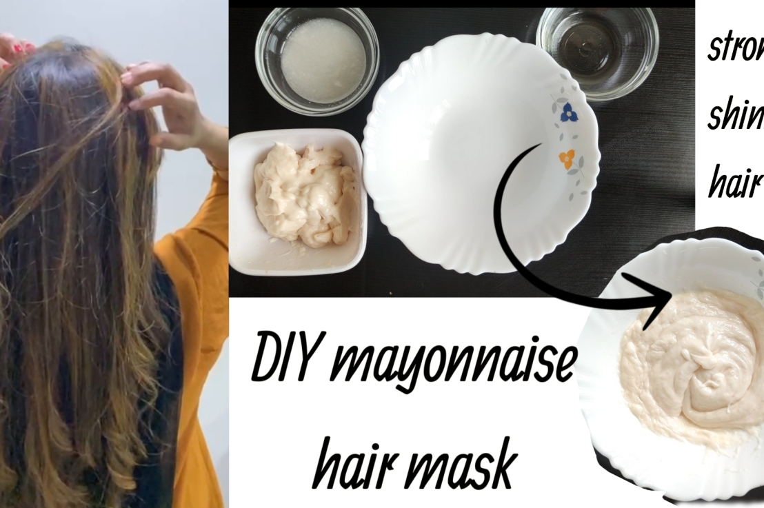 DIY mayonnaise hair mask | for shiny strong hair